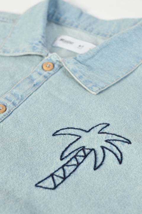 BOYS EMBROIDERED DENIM SHIRTS
