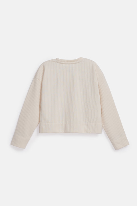 GIRLS BOXY SPECIAL KNIT T-SHIRT
